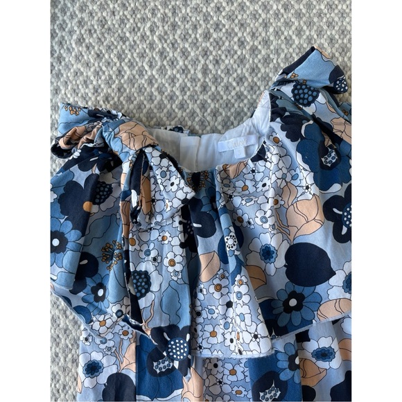 🔥KIDS Chloé Blue Floral Print Poplin Dress🔥 - Picture 4 of 8